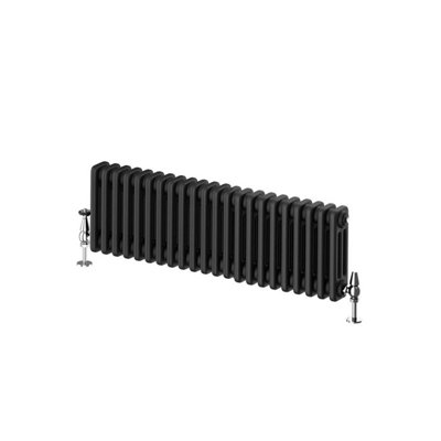 Braxton Black Triple Horizontal Column Radiator - 300x1010mm