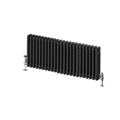 Braxton Black Triple Horizontal Column Radiator - 400x1010mm