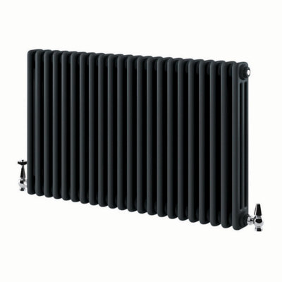 Braxton Black Triple Horizontal Column Radiator - 600x1010mm