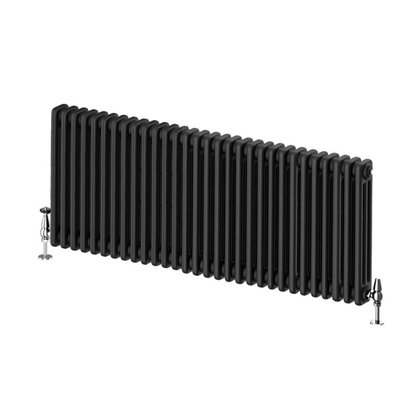 Braxton Black Triple Horizontal Column Radiator - 600x1370mm