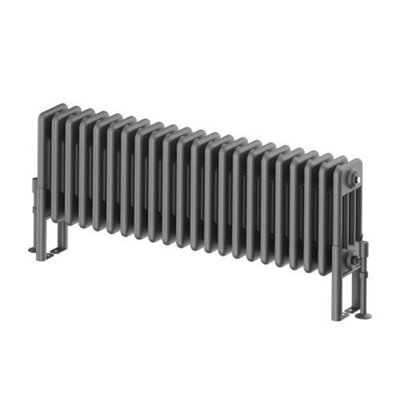 Braxton Grey Quadruple Horizontal Column Radiator - 300x1010mm