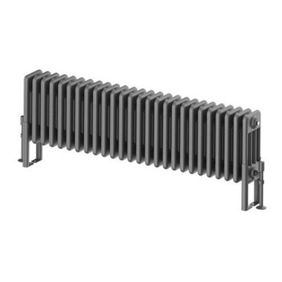 Braxton Grey Quadruple Horizontal Column Radiator - 300x1190mm