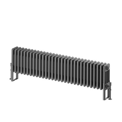 Braxton Grey Quadruple Horizontal Column Radiator - 300x1370mm