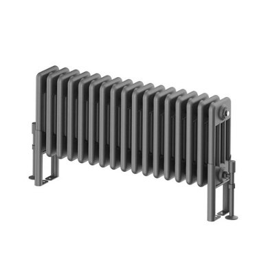 Braxton Grey Quadruple Horizontal Column Radiator - 300x785mm