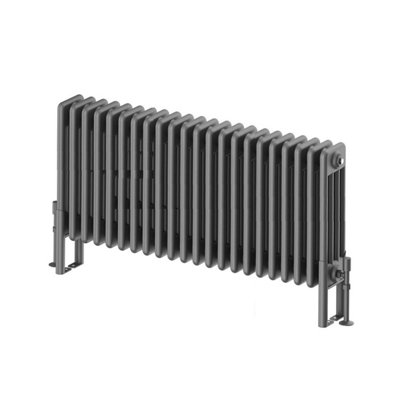 Braxton Grey Quadruple Horizontal Column Radiator - 400x1010mm