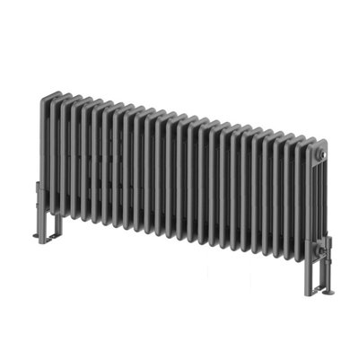 Braxton Grey Quadruple Horizontal Column Radiator - 400x1190mm