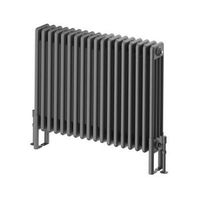 Braxton Grey Quadruple Horizontal Column Radiator - 600x1010mm