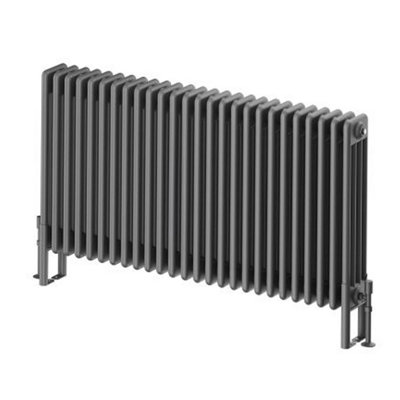 Braxton Grey Quadruple Horizontal Column Radiator - 600x1190mm