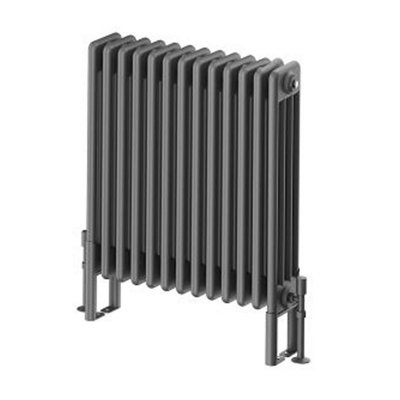 Braxton Grey Quadruple Horizontal Column Radiator - 600x605mm