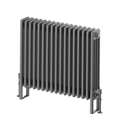 Braxton Grey Quadruple Horizontal Column Radiator - 600x785mm