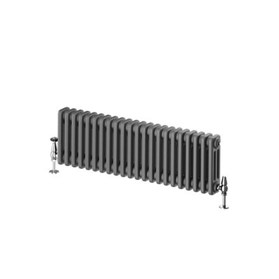 Braxton Grey Triple Horizontal Column Radiator - 300x1010mm