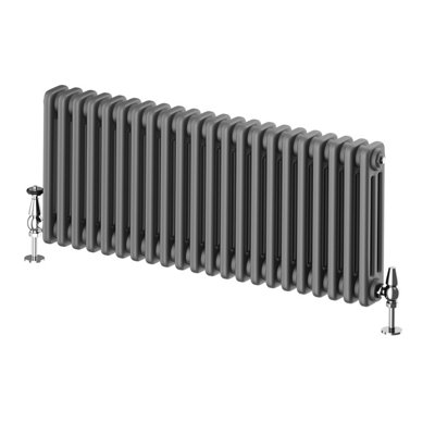 Braxton Grey Triple Horizontal Column Radiator - 400x1010mm