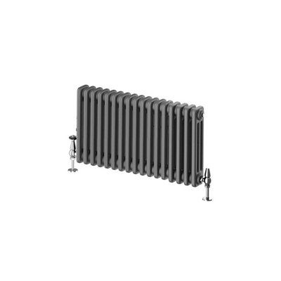 Braxton Grey Triple Horizontal Column Radiator - 400x785mm