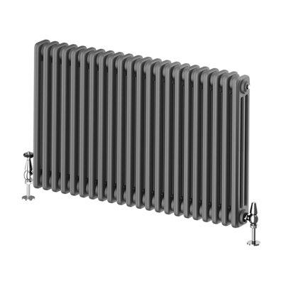 Braxton Grey Triple Horizontal Column Radiator - 600x1010mm