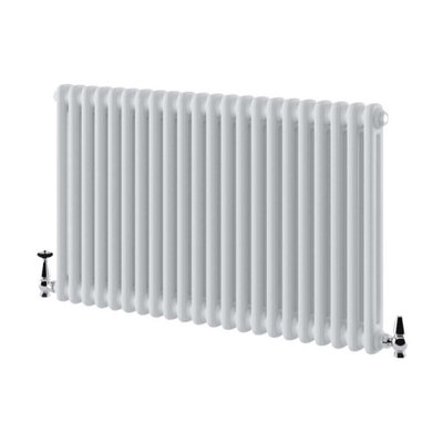 Braxton White Double Horizontal Column Radiator - 600x1010mm | DIY at B&Q