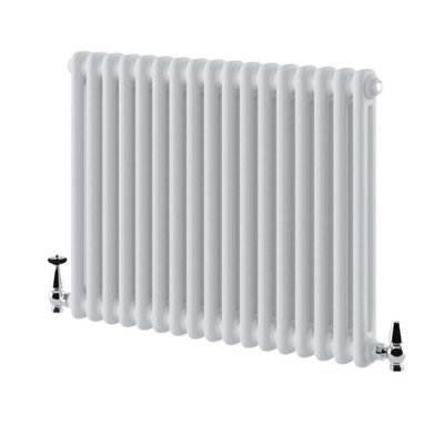 Braxton White Double Horizontal Column Radiator - 600x785mm | DIY at B&Q