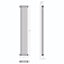 Braxton White Double Vertical Column Radiator - 1800x290mm