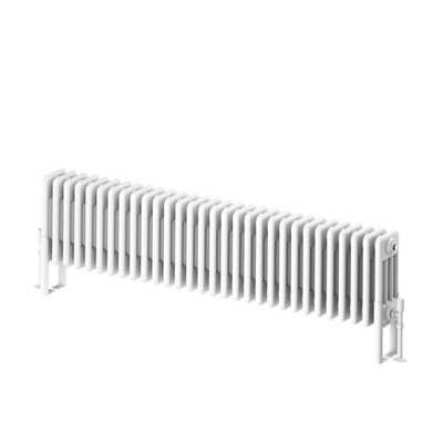 Braxton White Quadruple Horizontal Column Radiator - 300x1370mm