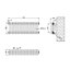 Braxton White Quadruple Horizontal Column Radiator - 300x785mm
