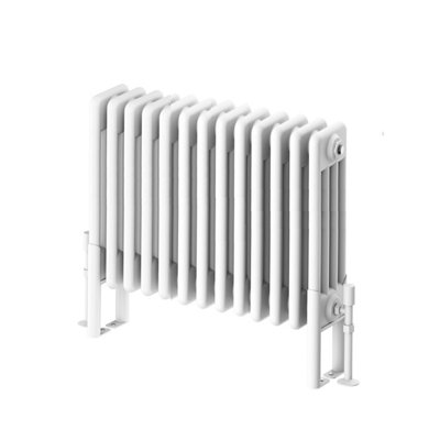 Braxton White Quadruple Horizontal Column Radiator - 600x605mm