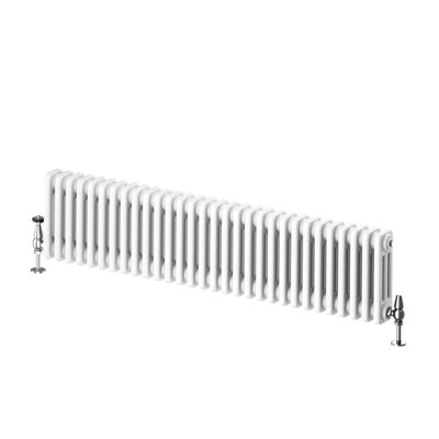 Braxton White Triple Horizontal Column Radiator - 300x1370mm