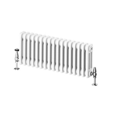 Braxton White Triple Horizontal Column Radiator - 300x785mm