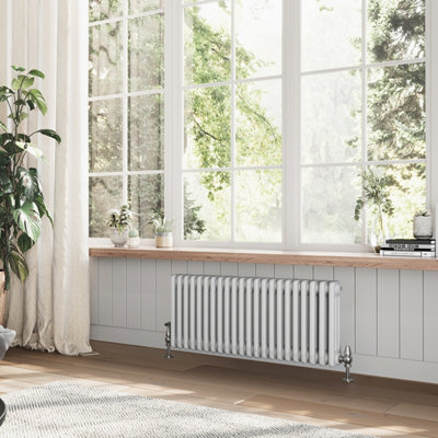 Braxton White Triple Horizontal Column Radiator - 400x1010mm