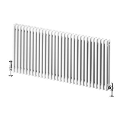 Braxton White Triple Horizontal Column Radiator - 600x1370mm