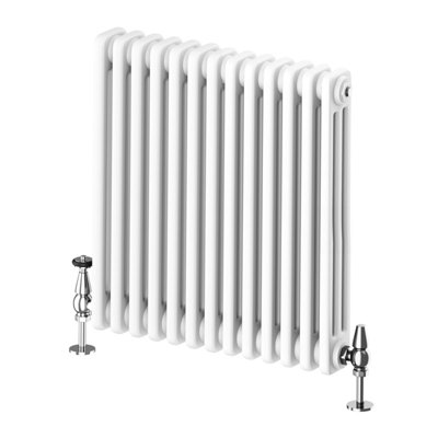 Braxton White Triple Horizontal Column Radiator - 600x605mm