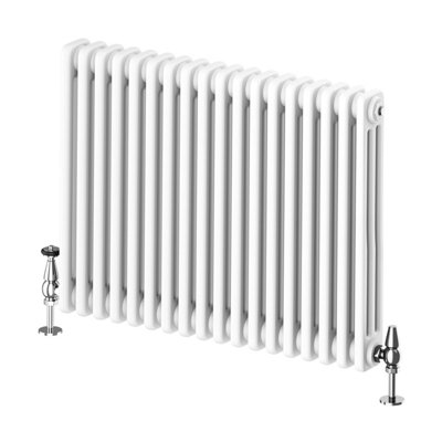 Braxton White Triple Horizontal Column Radiator - 600x785mm