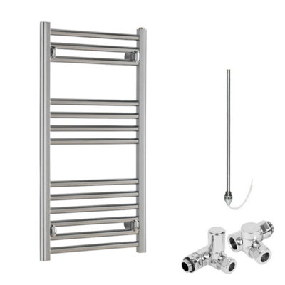 Bray Dual Fuel Heated Towel Rail, Straight, Chrome - W300 x H800 mm Price Comparisons | Compare The Build