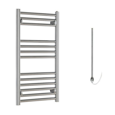 Bray Electric Heated Towel Rail, Prefilled, Straight, Chrome - W300 x H800 mm Price Comparisons | Compare The Build