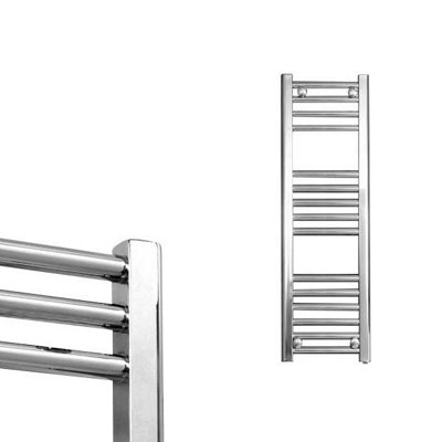 Bray Heated Towel Rail For Central Heating, Straight, Chrome - W300 x H800 mm Price Comparisons | Compare The Build