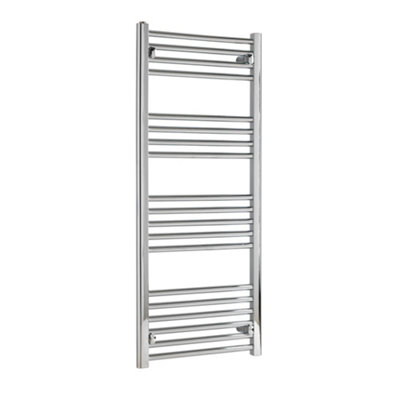 Bray Heated Towel Rail For Central Heating, Straight, Chrome - W500 x H1200 mm