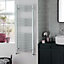 Bray Heated Towel Rail For Central Heating, Straight, Chrome - W500 x H1400 mm
