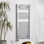 Bray Thermostatic Electric Heated Towel Rail With Timer, Straight, Chrome - W400 x H800 mm