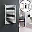 Bray WiFi Electric Heated Towel Rail With Thermostat, Timer, Straight, White - W500 x H800 mm