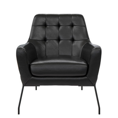 Brayden Accent Chair Black Faux Leather