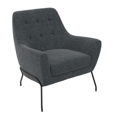 Brayden Upholstered Accent Chair Charcoal