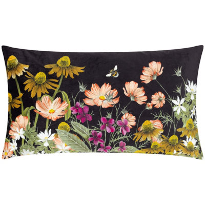 Braywick Floral Printed Velvet Polyester Filled Cushion