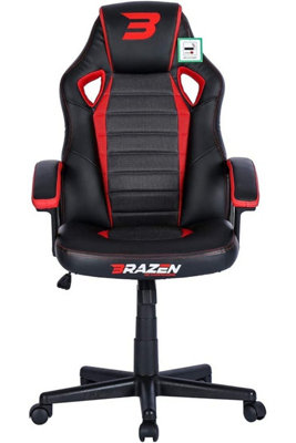 BraZen 18126 Salute Red & Black PC Gaming Chair