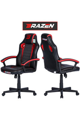 BraZen 18126 Salute Red & Black PC Gaming Chair