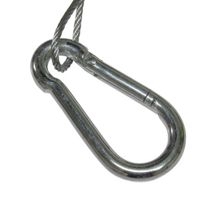 1M Trailer Caravan Safety Cable Trailer Breakaway Cable Emergency Brake Cable With Stainless Steel Carabiner Anti-Scratch For Camper Cars And Towing