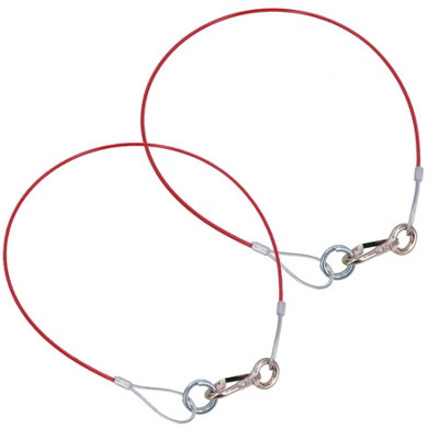 Breakaway Towing Cable For Braked Trailers Caravans Hook + Ring PVC Coated 2pc