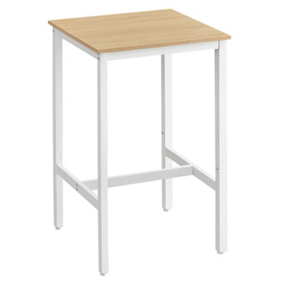 Breakfast Bar, Square Tall Bar Table, Heavy-Duty Steel Frame, 60 x 60 x ...