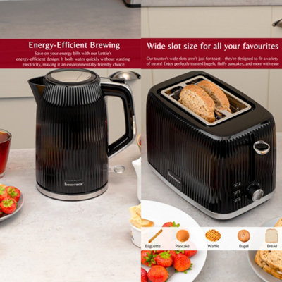 Breakfast Set - Kettle & Toaster in Black