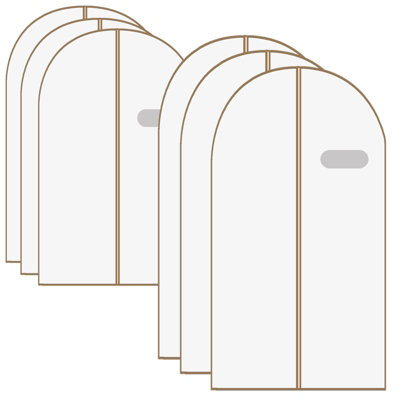 Breathable Suit Covers - Pack of 6 White