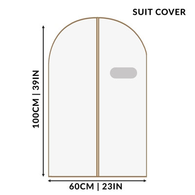 Breathable Suit Covers - Pack of 6 White - 6