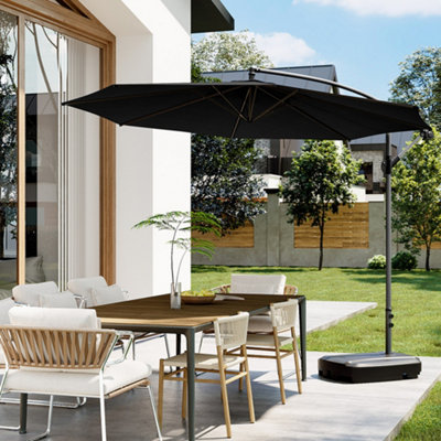 banana frame patio umbrella Hanging Cantilever Parasol when youre enjoying a day at pool or a relaxing afternoon in garden Sturdy Metal Construction Steel 180GSM