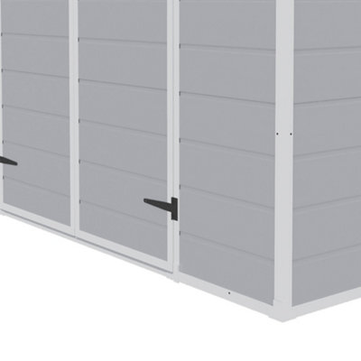 BREADEN　86tiptop Breeins 8x6ft Garden Durable Plastic Shed Apex Roof Furniture